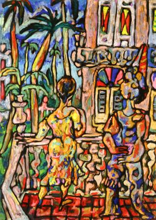 Two Women on a Balcony