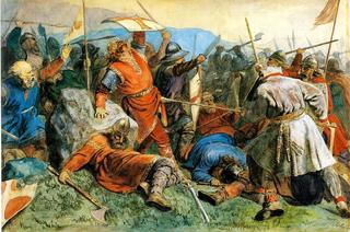 Saint Olav at the Battle of Stiklestad