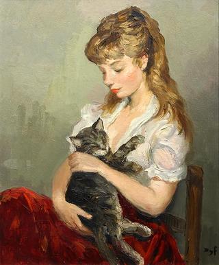 Claudine and Her Cat