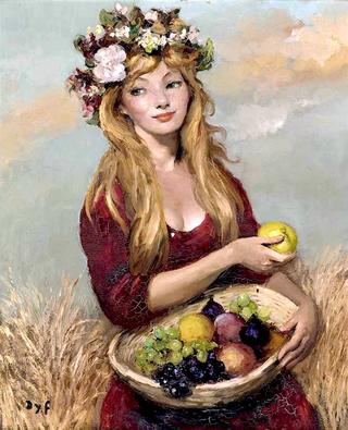 Claudine with Fruit