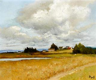 Landscape of Brittany with a Pond