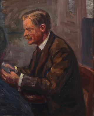 Portrait of the Danish composer Hakon Børresen