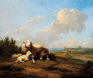 Sheep on a Hilltop