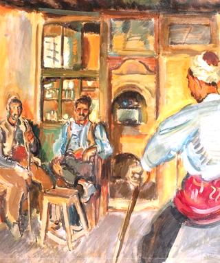 Turks at a Café in Balchik