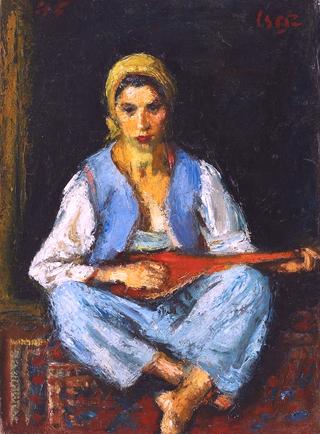 Tatar Woman with mandolin