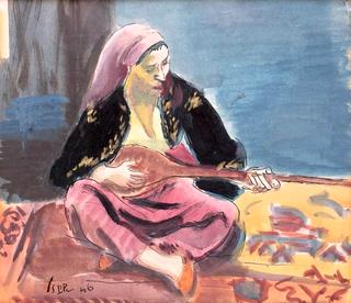 Tatar Woman with Mandolin