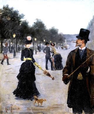 Elegants Wandering in Paris