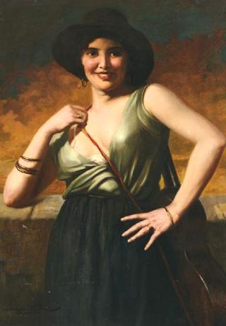 Young Woman with Guitar