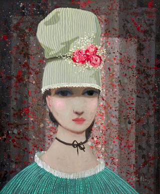 Girl with Roses in Her Hat