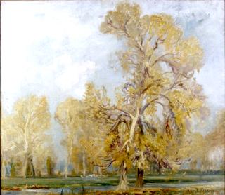 An Autumnal Landscape with Trees and a River