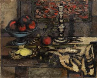 Still Life with Fruit and Candlestick