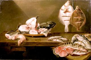 A Still Life of Fish on a Table