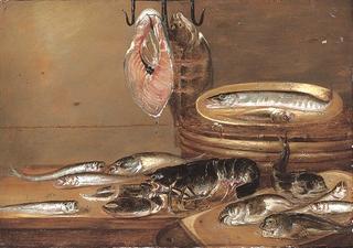 Still Life with Fish and a Lobster on a Table