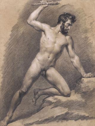 Study of a Male Nude Wielding a Club