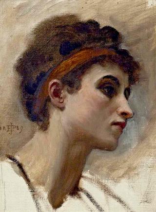 Head Study of a Young Girl in Profile