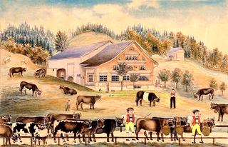 Bauernhaus Schneider mit Alpfahrt