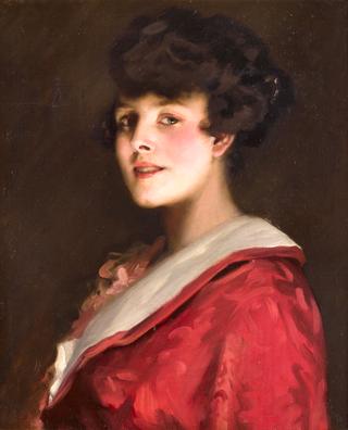 A Portrait of a Lady in a Red Dress