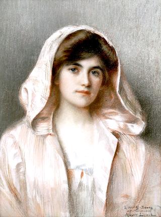 Portrait of a Young Lady in a Pink Cloak