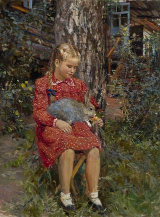 Girl with a Rabbit