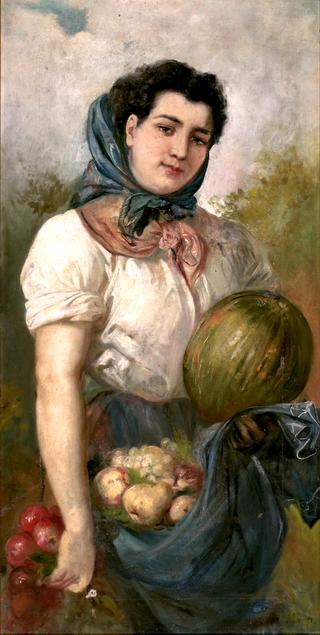 Young Woman with Fruits