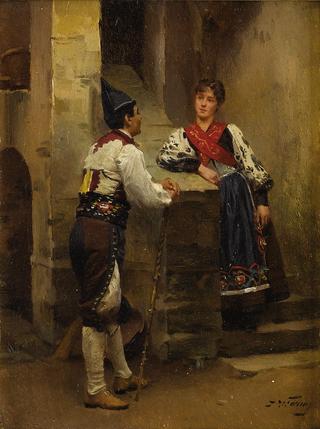 Conversation in a Courtyard