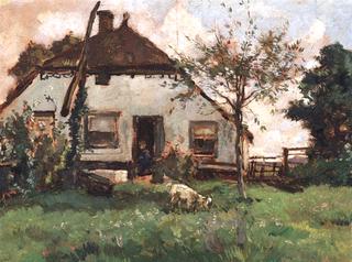 Farmhouse with Goat