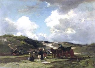 Mending Fishing Nets in the Dunes of Scheveningen