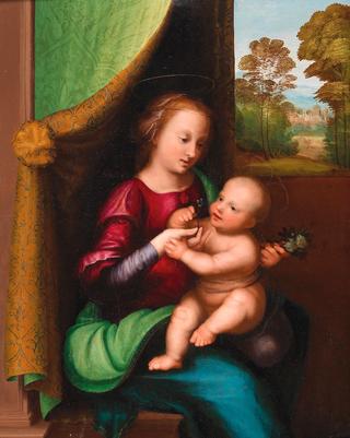 Madonna and Child beside a Window