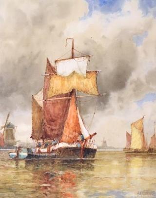 Busy Boat, Dutch River Estuary