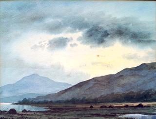 Evening on the bog, Passing shower in Connemara