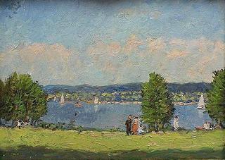 Summer day at the Wannsee Shore