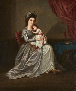 Full Length Portrait of a Mother and Child