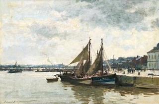 Fishing Boats Returning to Harbour, Honfleur