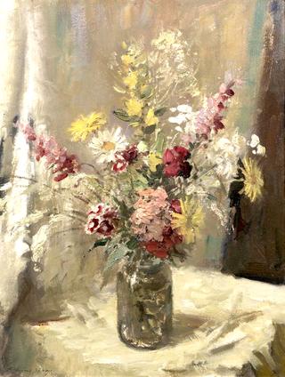 Mixed Flowers in a Jar