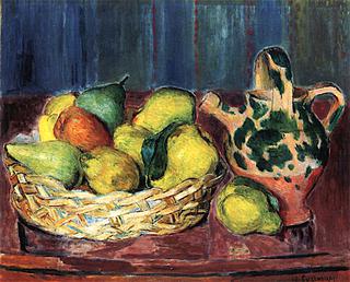 Still Life of Pears with a Mug