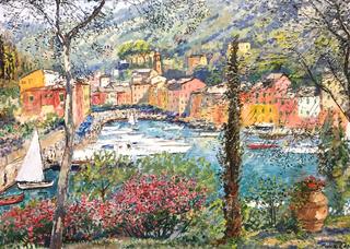 Landscape with Flowers at Portofino