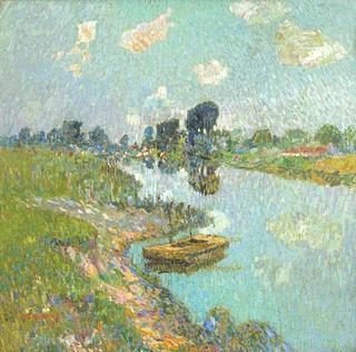 A low river bank