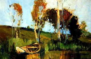 River Landscape with Boat