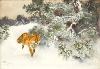 Fox in a Winter Landscape