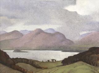 Irish Landscape, Lake and Mountains