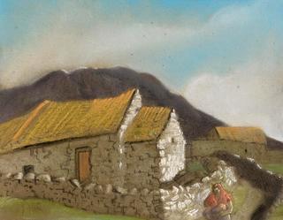 Shawlie and Cottages, West of Ireland