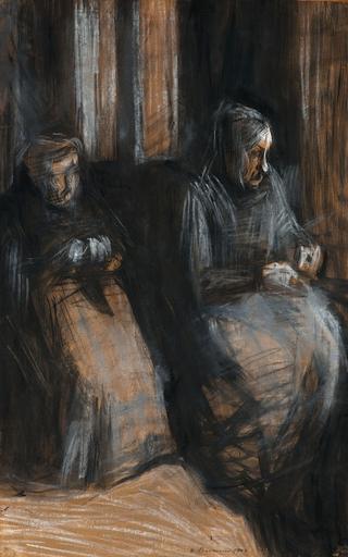 Two Old Women Sitting