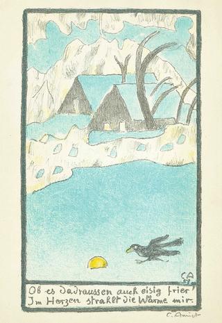 Winter Landscape with Crow