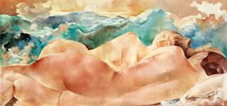 Two Nude Women on the Seashore