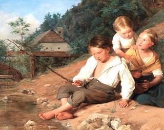 Siblings at a Creek
