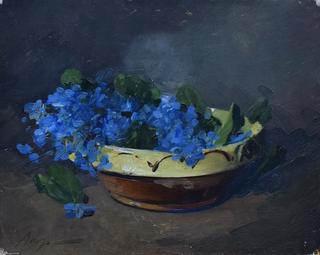 Vase with Cornflowers