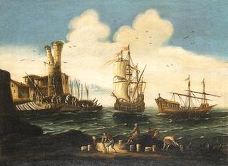 Seascape with Figures