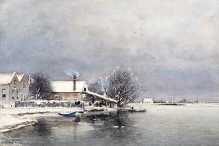 A Cold Winter Day at the Lakeside