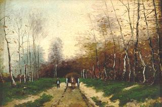 Autumn Landscape with Horse Cart