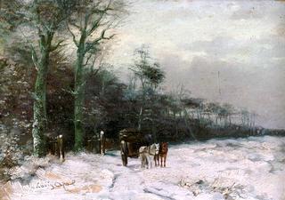 Winter Landscape with Horse Cart